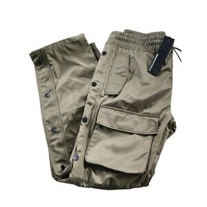 Rockstar Original Yuri Olive Nylon Cargo Utility Streetwear Pants. Sz XL NWT